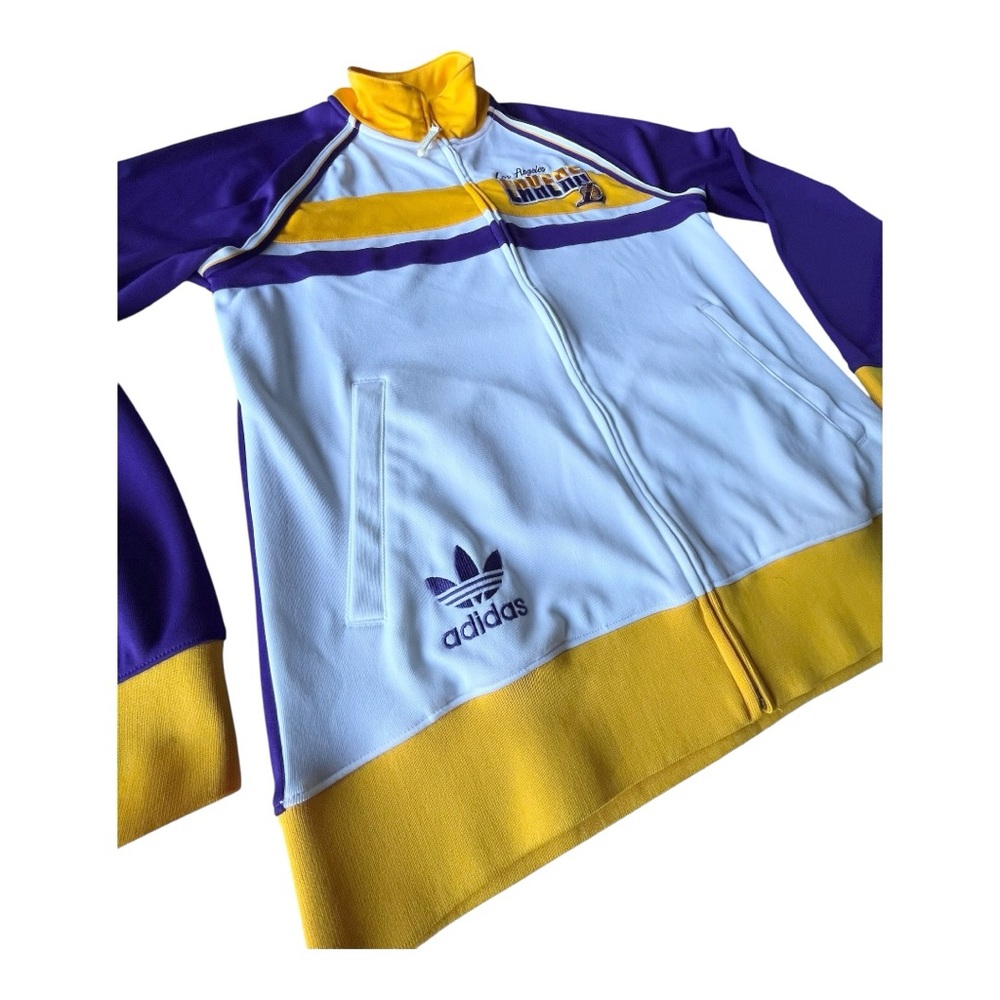 adidas Originals LA Lakers NBA Full Zip Track Jacket, Medium - Picture 3 of 8